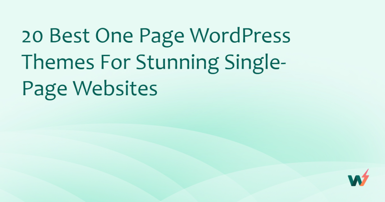20 Best One Page WordPress Themes for Stunning Single-Page Websites