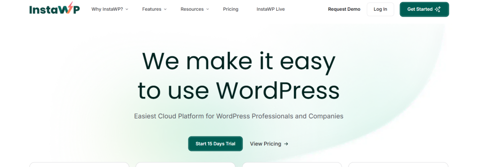 InstaWP as the best WordPress site monitoring service for agencies 