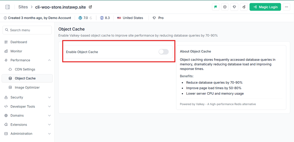 3. Is a persistent object cache included, or sold as an add-on?
