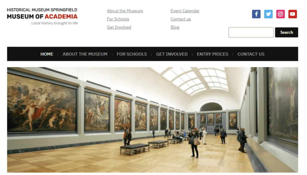 Homepage screenshot of best free WordPress theme for churches – Museo.