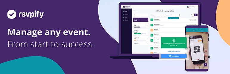 RSVPify Event RSVP & Registration Embed - the best WordPress event registration plugin for RSVP embeds."