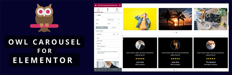 Responsive Owl Carousel for Elementor – A responsive WordPress carousel plugin integrating Owl Carousel with Elementor.