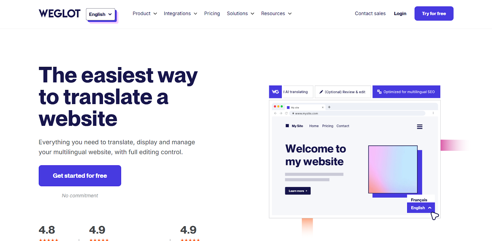 Weglot home page