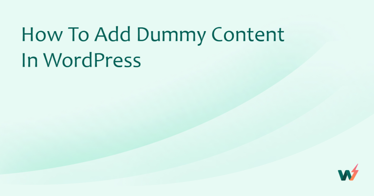 How to Add Dummy Content in WordPress