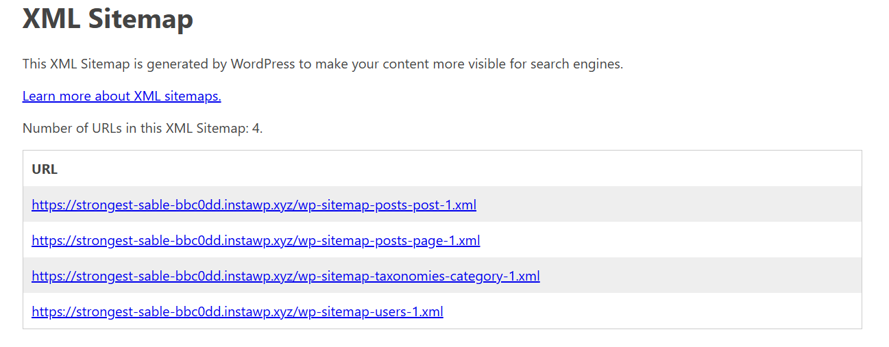 XML WordPress sitemap XML WordPress sitemap