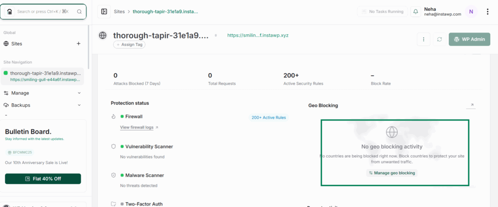 Enables Geoblocking on Malcare to Block Countries in WordPress