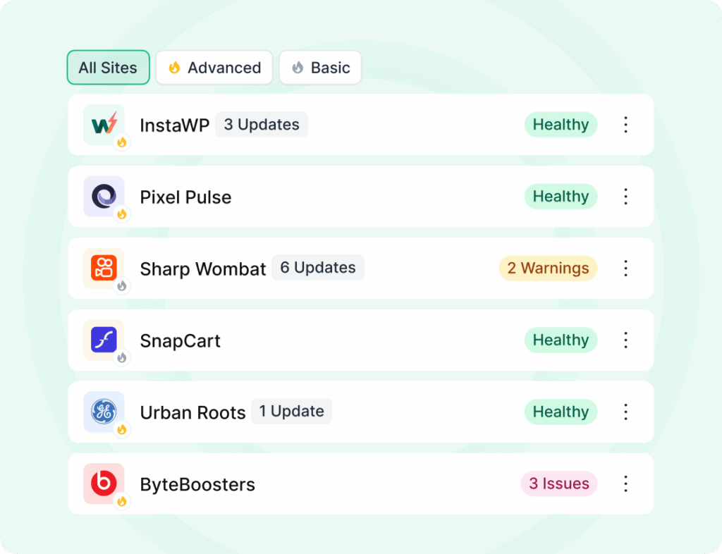 Manage multiple WordPress Sites from one dashboard