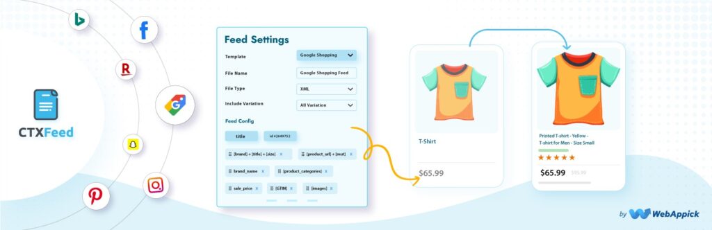 CTX Feed Pro – Best WooCommerce plugin for physical products with multi-channel product feed management