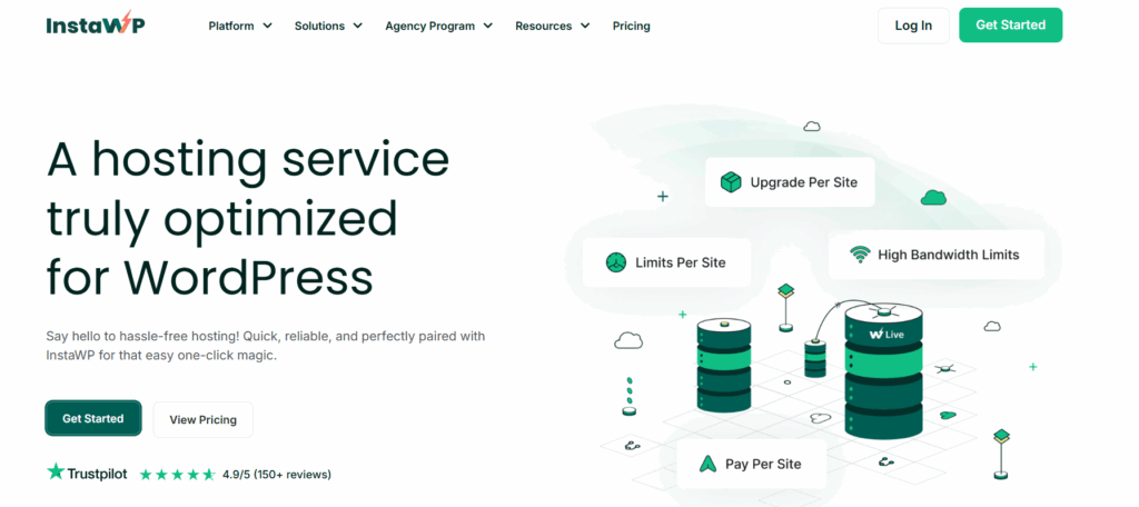 InstaWP blog hosting: Instant WordPress blog setup with edge caching and CDN for high-speed blog hosting.