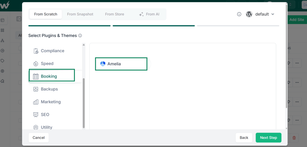 Select Amelia to Create a Booking System in WordPress