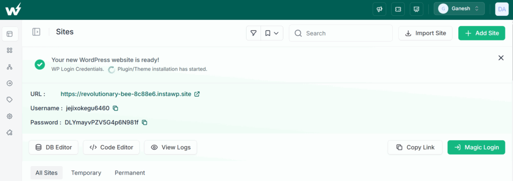 Sandbox site to Create a Booking System in WordPress is ready