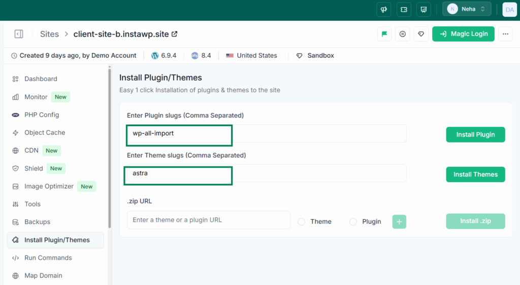Use Bulk Plugin/Theme Install feature to Migrate From Webflow to WordPress