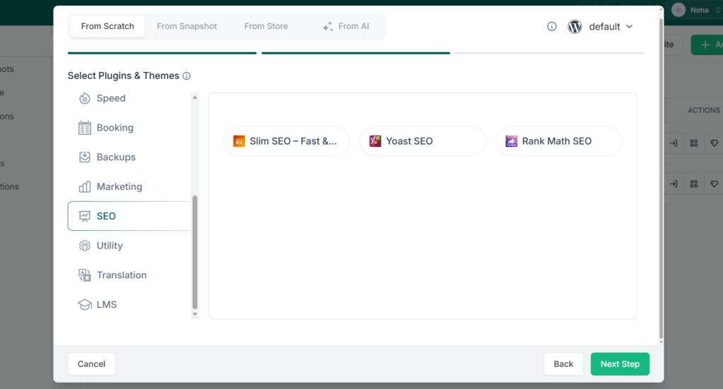 Install SEO plugin to Migrate From Webflow to WordPress