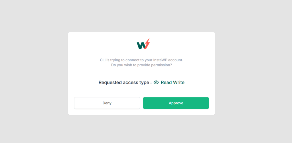 Approve the connection to vibe code a website
