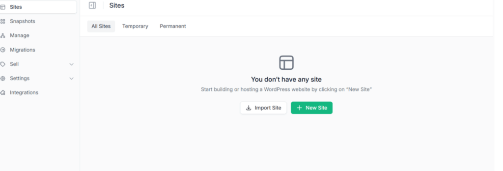 Create a site on InstaWP to make a website mobile friendly.