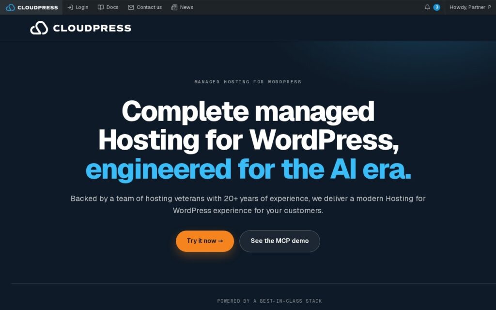 CloudPress as the famous WordPress Hosting for Agencies