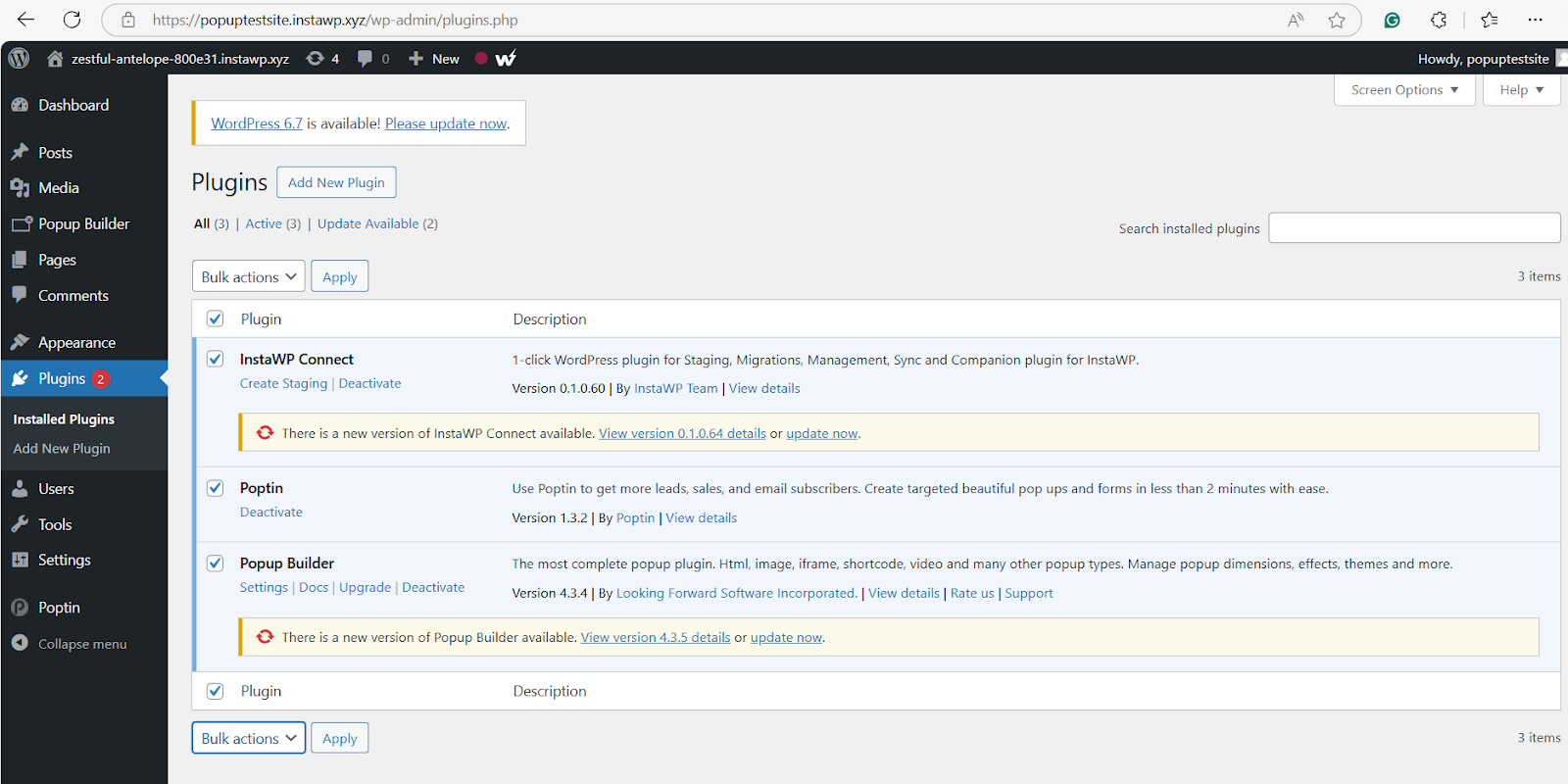 The Deactivate All Plugins website