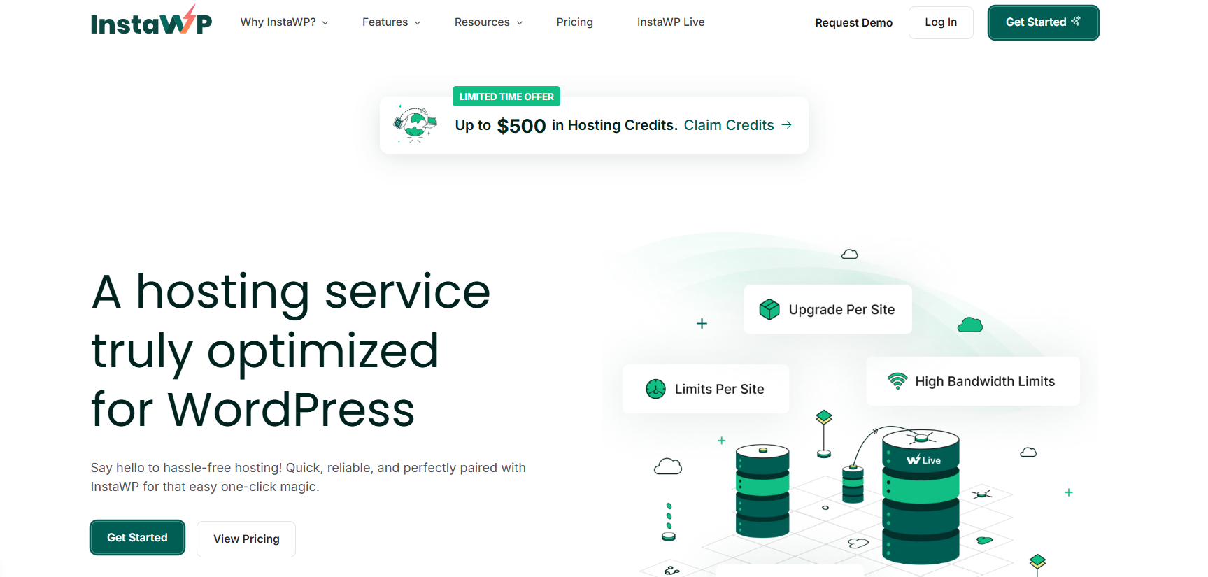 InstaWP hosting- best Cloudways alternative offering managed WordPress hosting