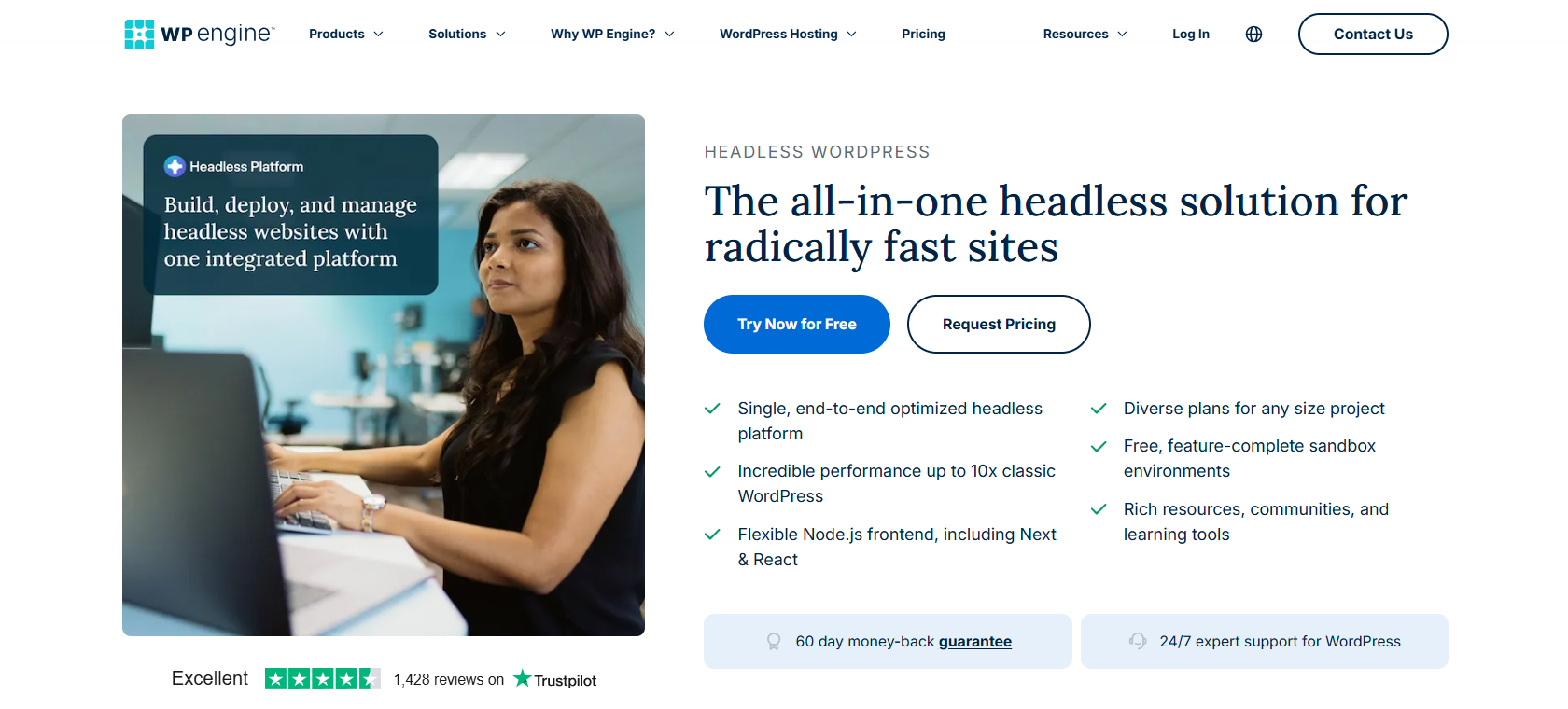 WPEngine- an affordable Cloudways alternative offering managed WordPress hosting