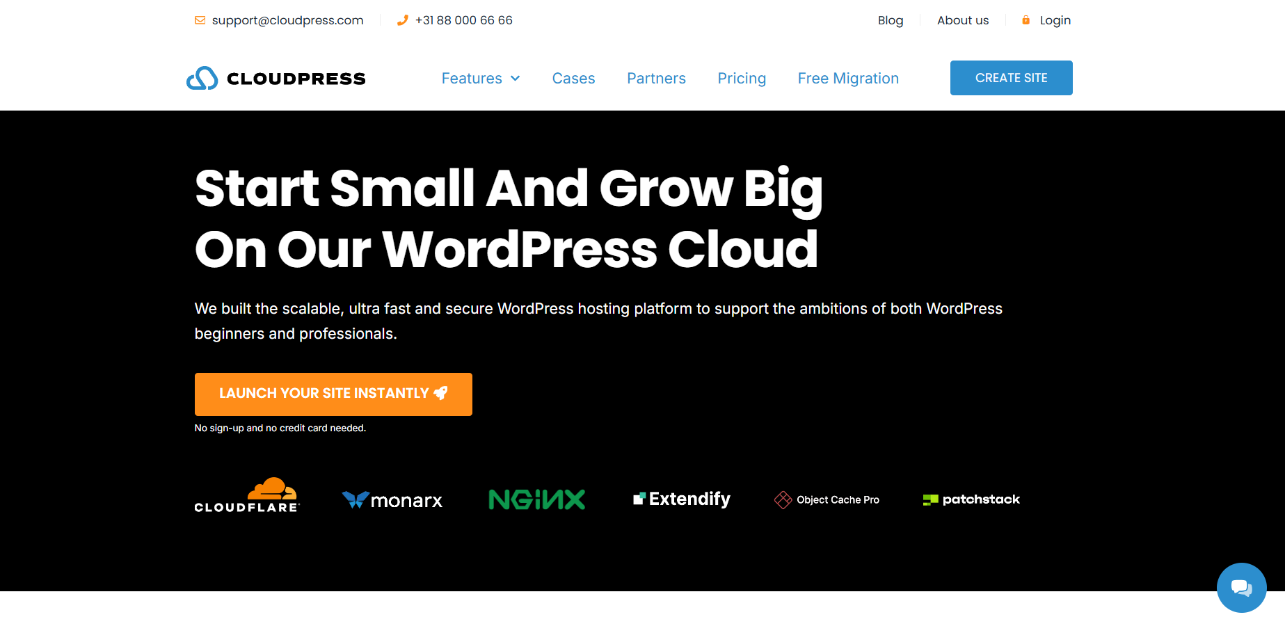 The CloudPress website