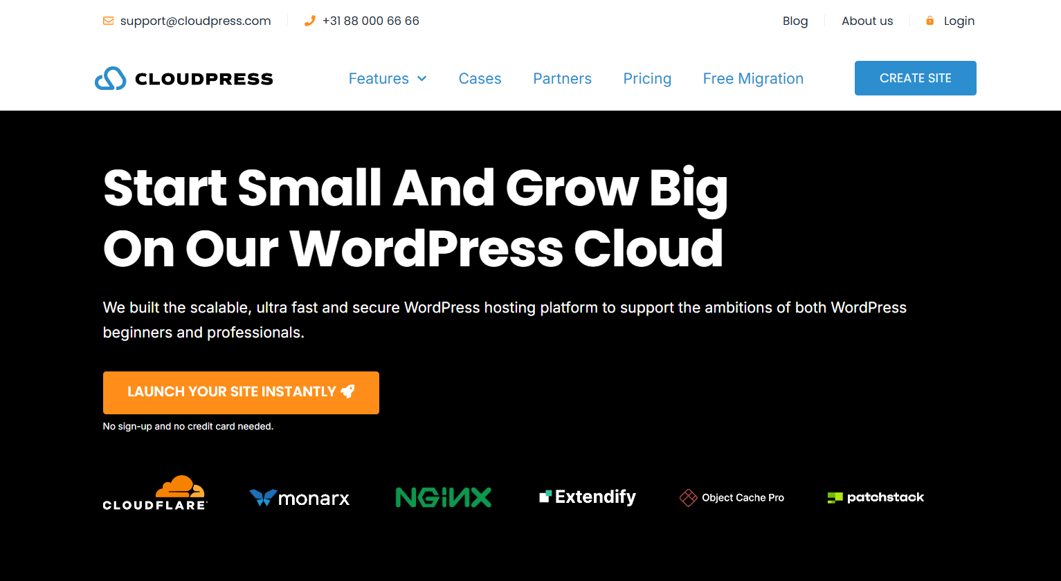 The CloudPress website