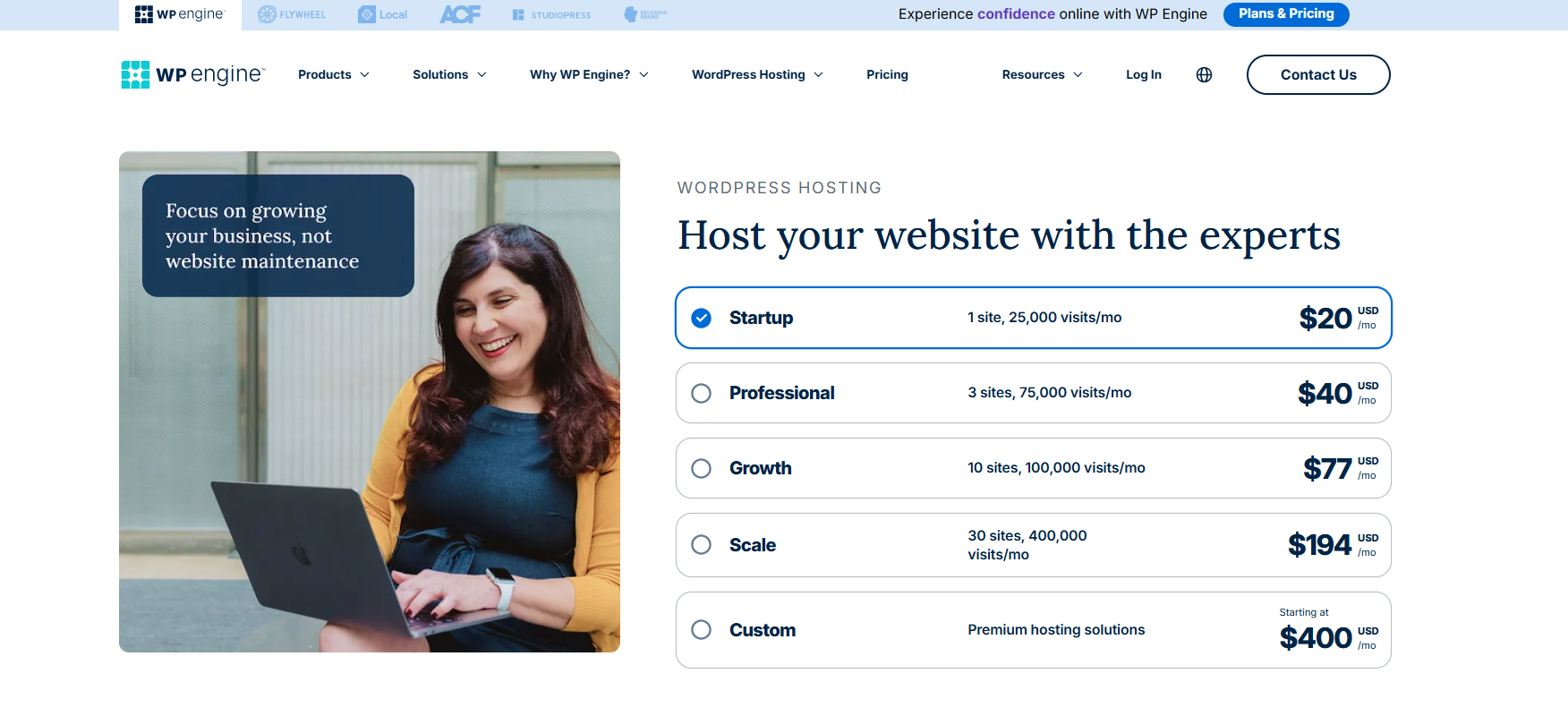 The WP Engine website