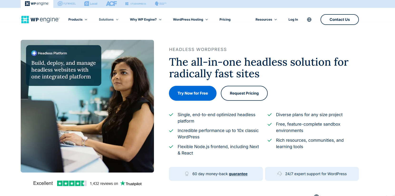 The WP Engine website