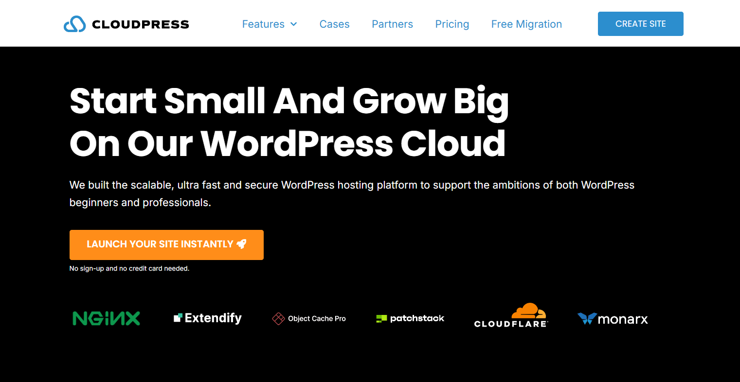 The CloudPress website