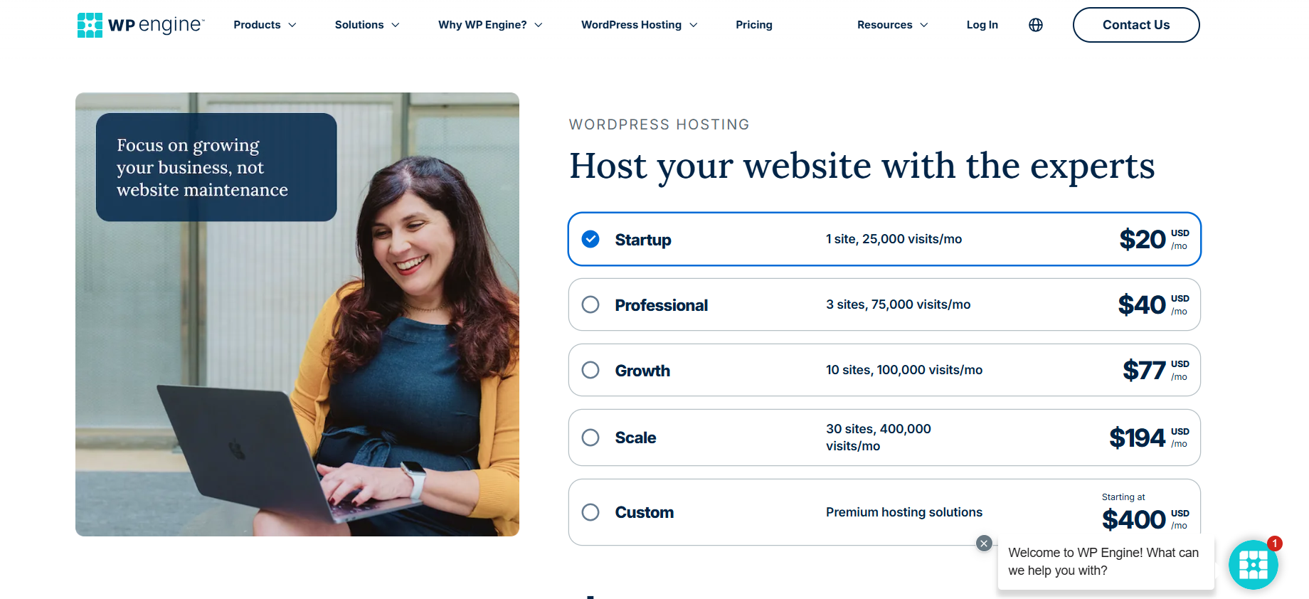 WP Engine Managed WordPress hosting