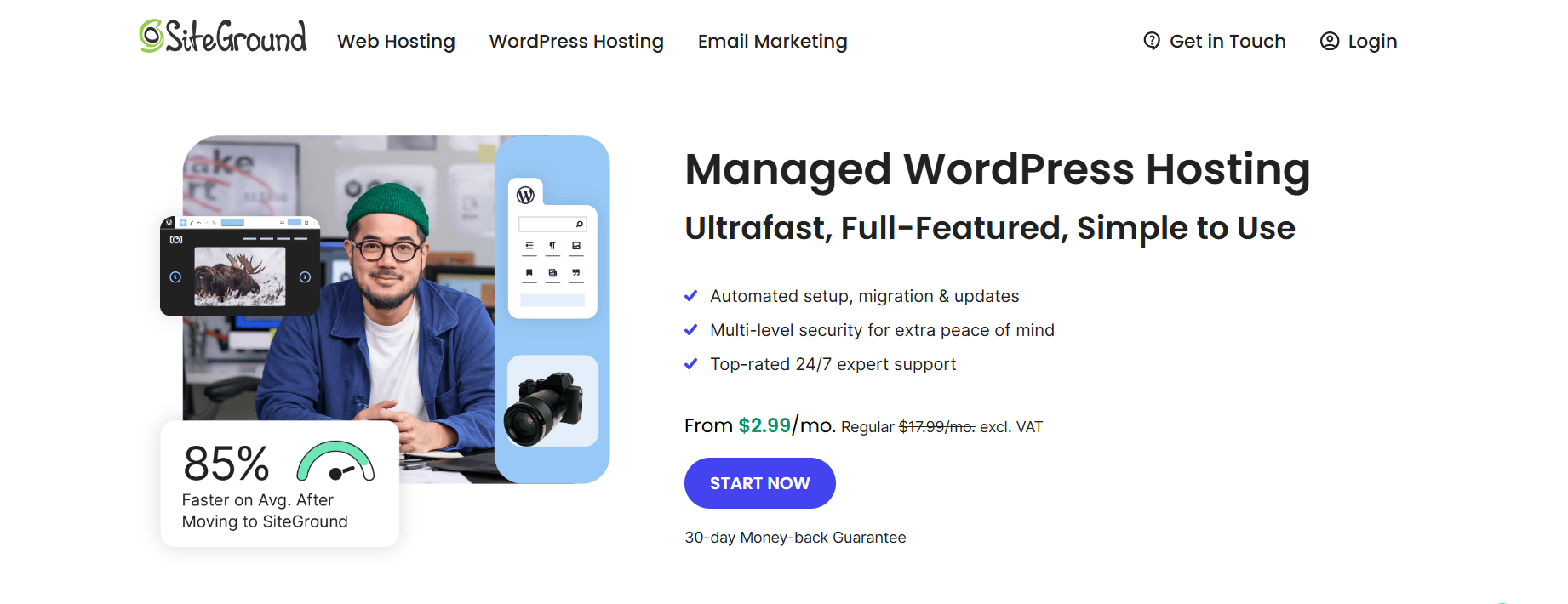 SiteGround: Managed WordPress hosting