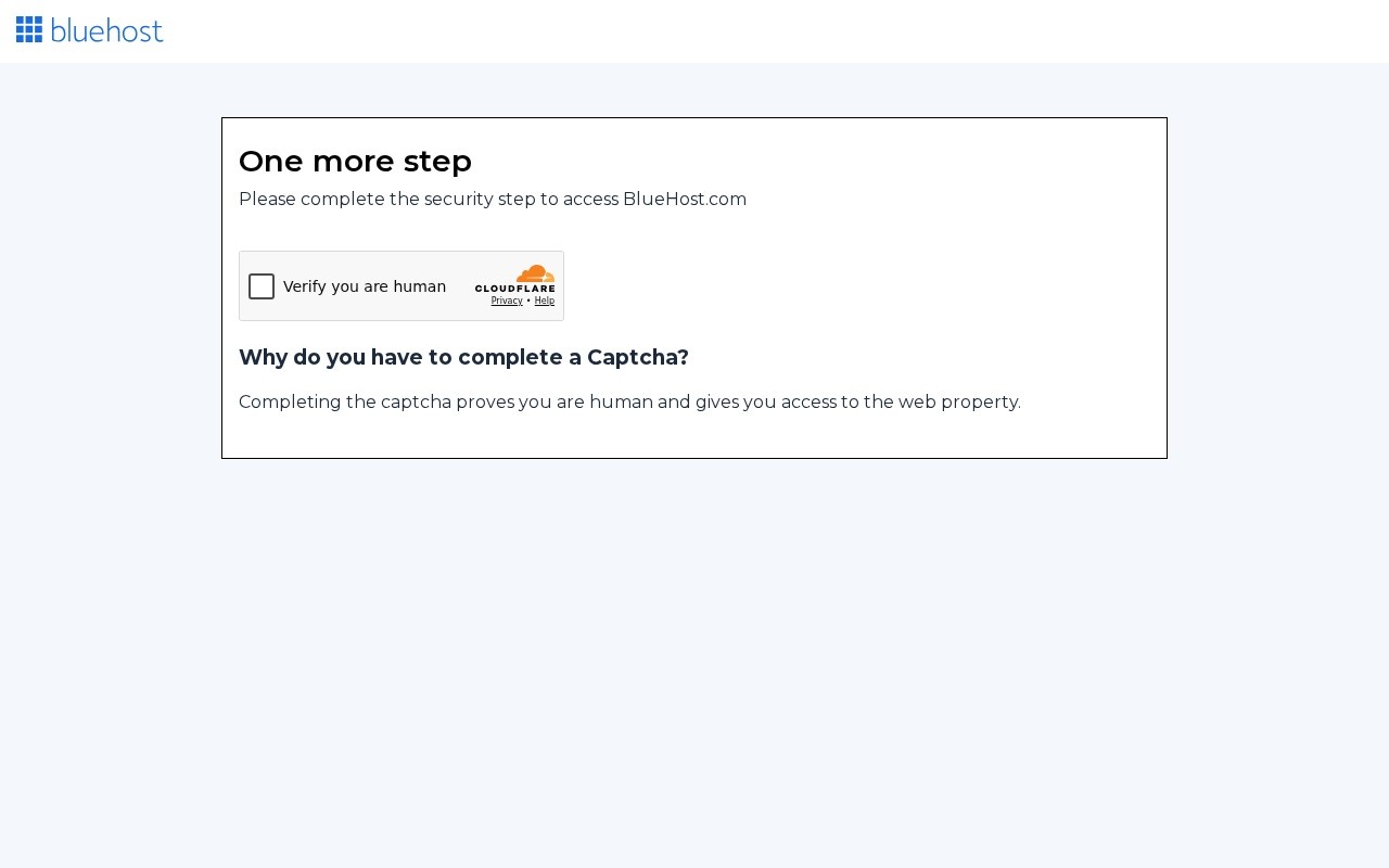 The Bluehost WordPress hosting homepage