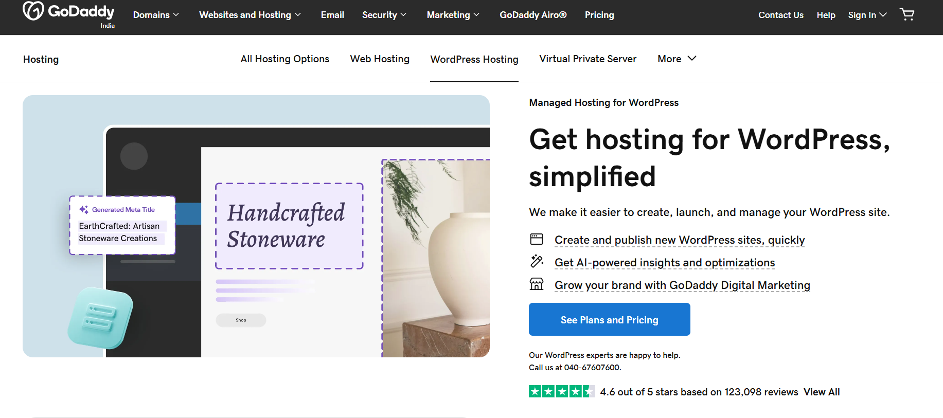 GoDaddy for WordPress
