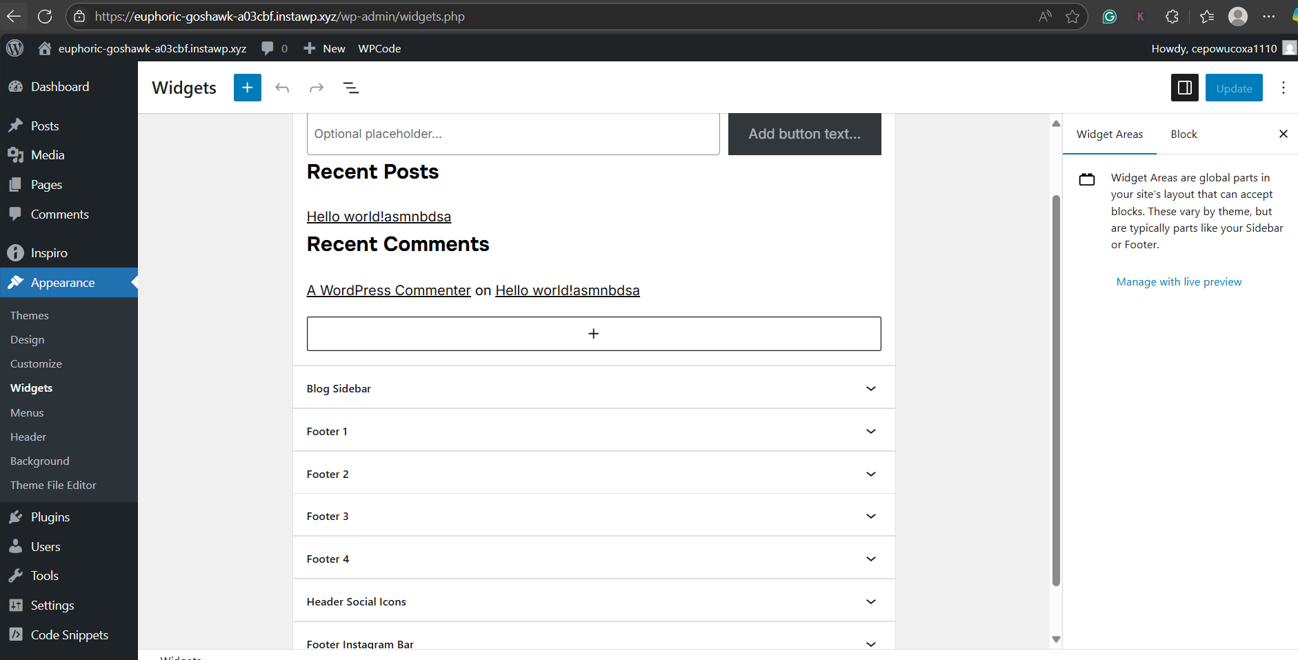 Step-by-Step: How to Add Google AdSense Code in WordPress Using a Widget, screenshot from the guide How to Add AdSense Code in WordPress (step 1 of 3)