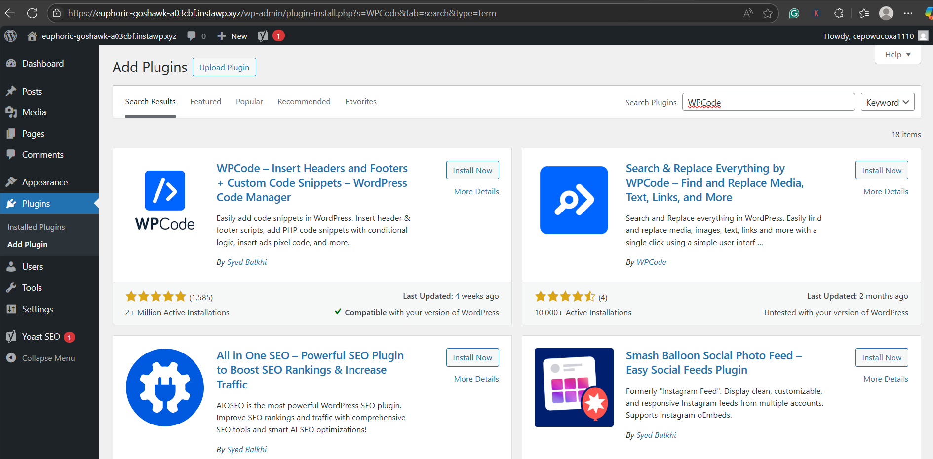 Step-by-Step: How to Insert Google AdSense Code into WordPress Using WPCode, screenshot from the guide How to Add AdSense Code in WordPress (step 1 of 3)