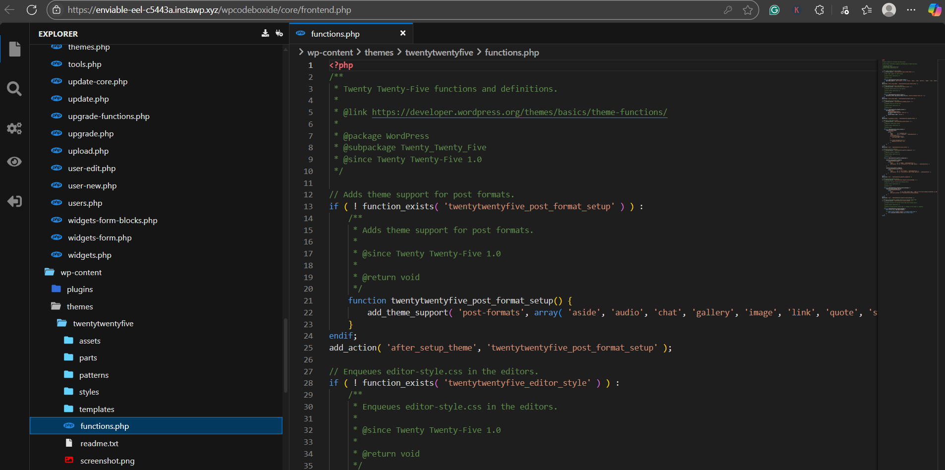 Method 1: Use InstaWP’s Code Editor to Add Custom Code in WordPress (screenshot 4)