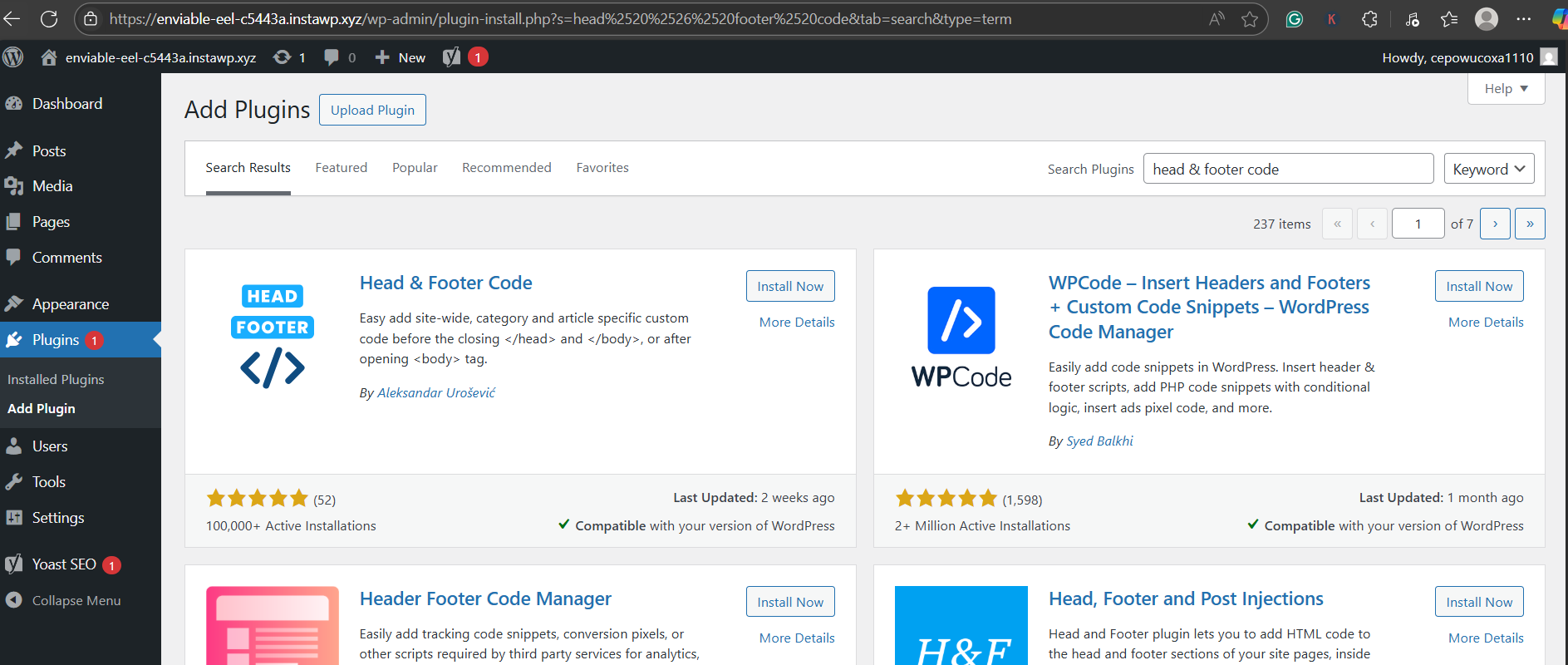 Method 2: Using a Code Snippet Plugin