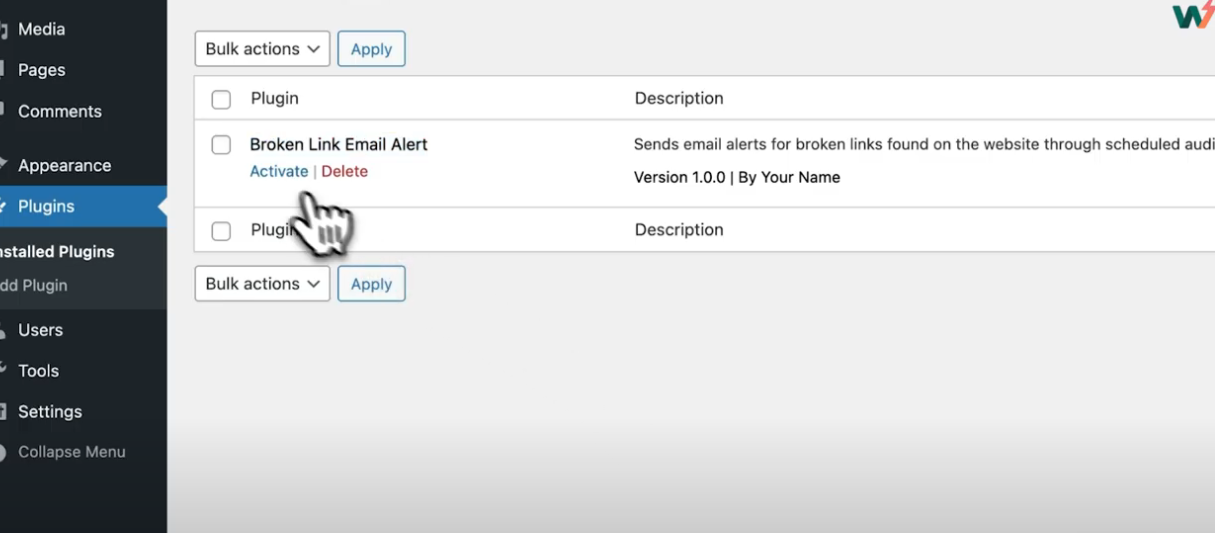 Step 5: Activate the Plugin, step from the guide How to Build a WordPress Plugin Using AI