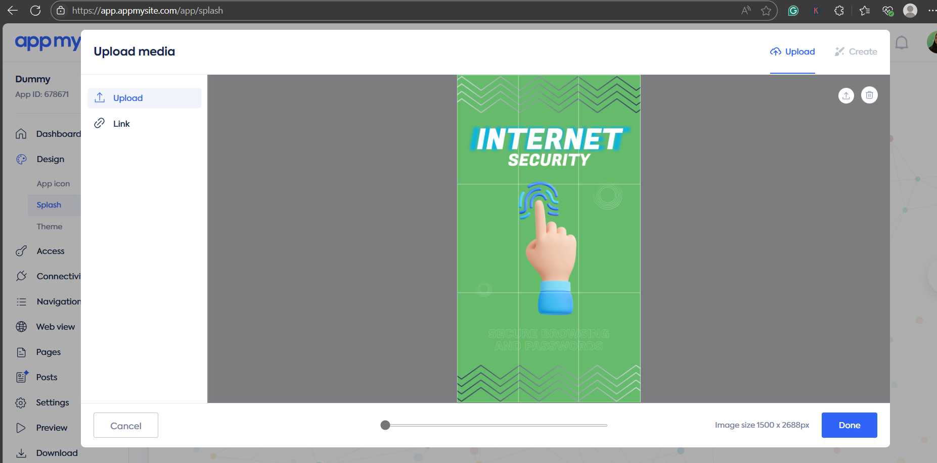 Customize the splash screen