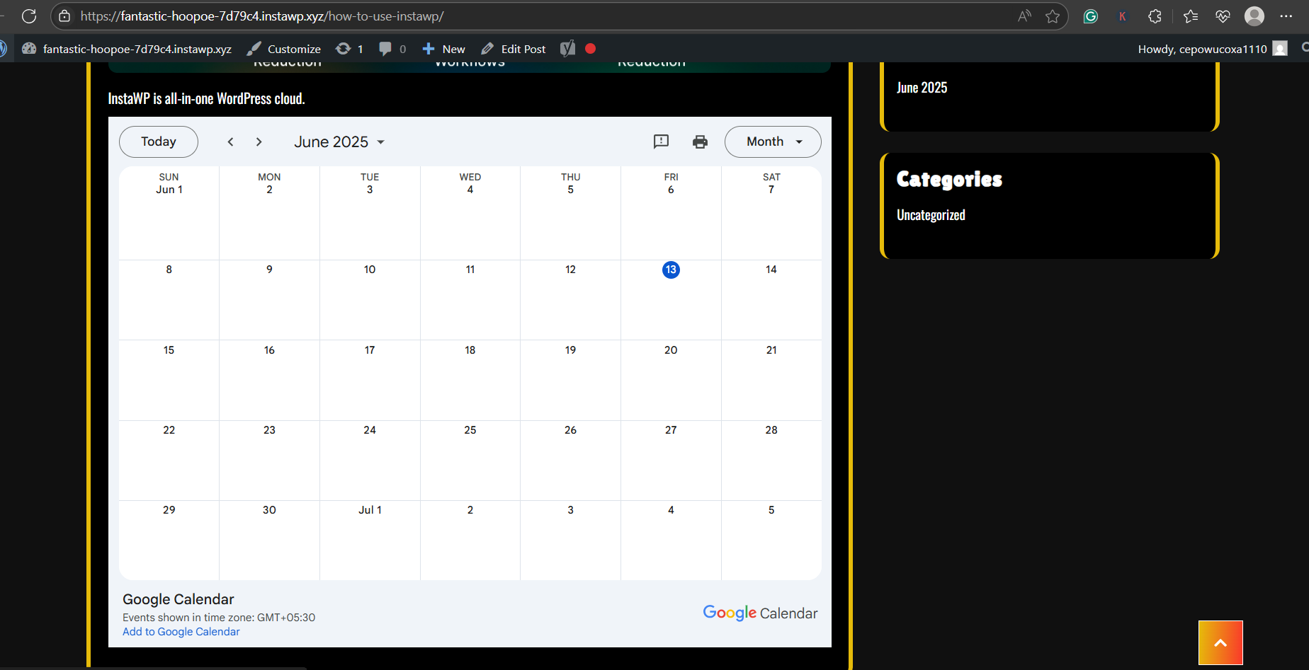 Method 1: How to Embed iframe in WordPress Using HTML Block (screenshot 2)
