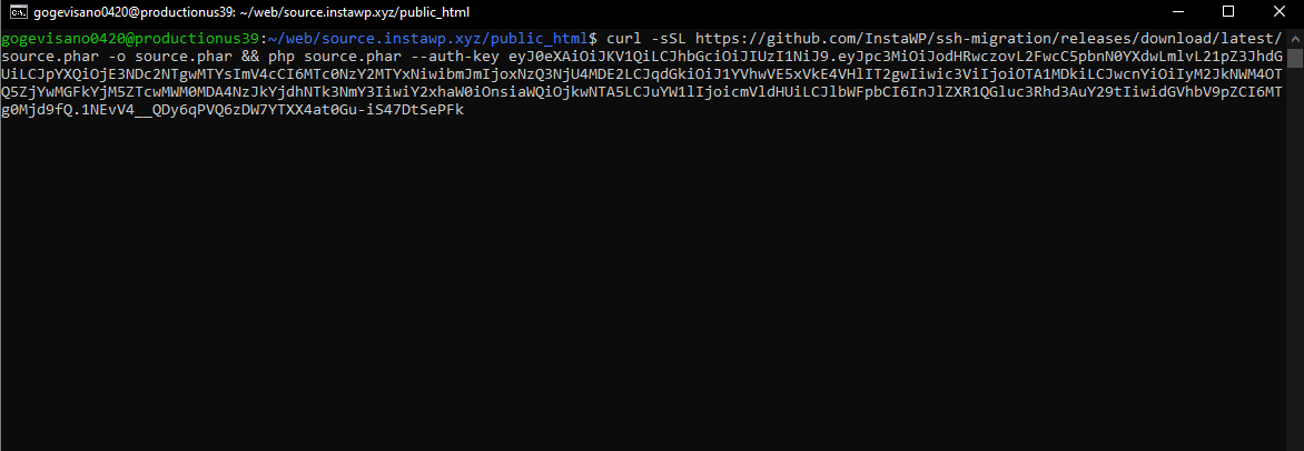 ✅ Step 2: Generate the SSH Command for the Source Site, What to do