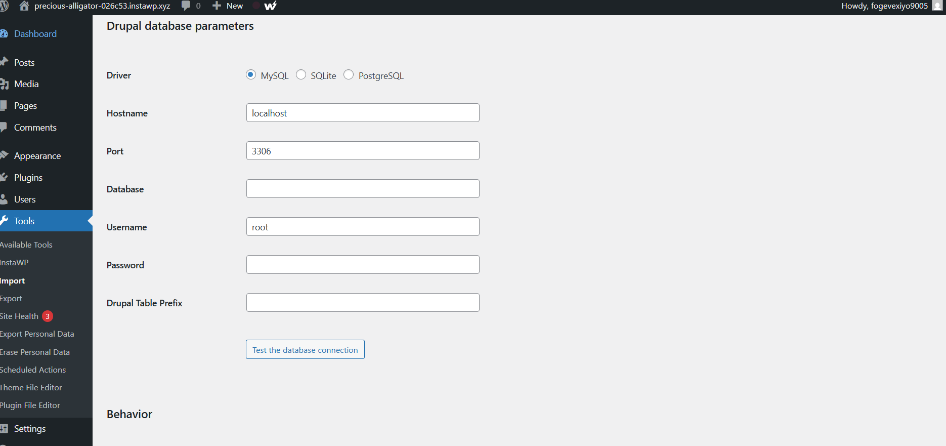 Step 4: Import Your Drupal Site Database