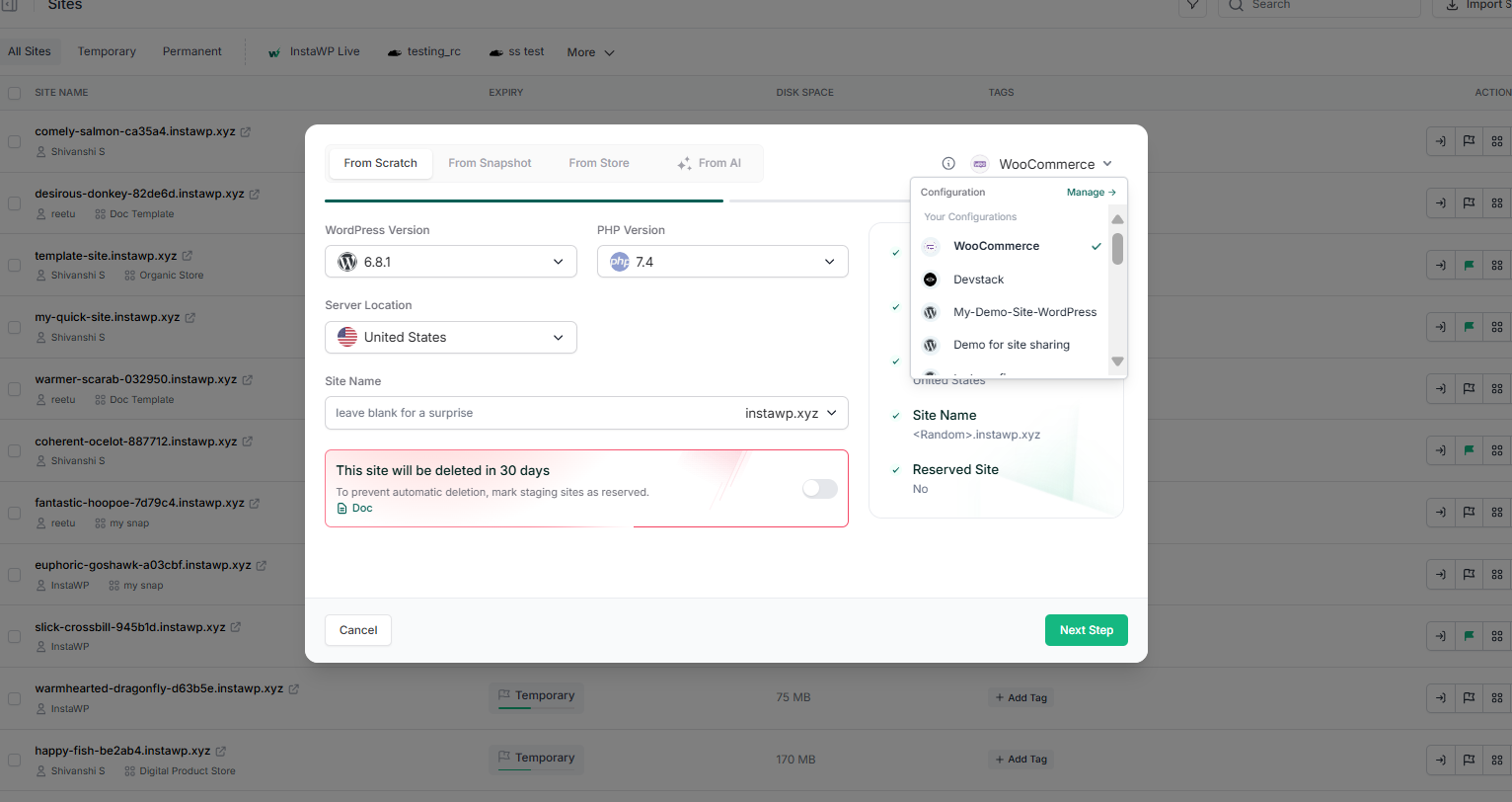 Step 1: Launch a WooCommerce Site: screenshot from the guide How to Sell Digital Downloads Using WooCommerce (Agency Guide)
