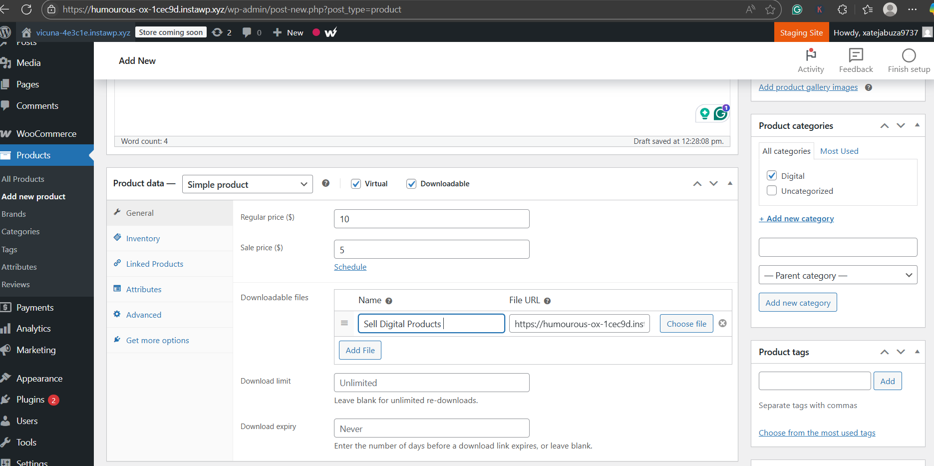 Step 3: Add Your Digital Products: screenshot from the guide How to Sell Digital Downloads Using WooCommerce (Agency Guide) (screen 3 of 3)