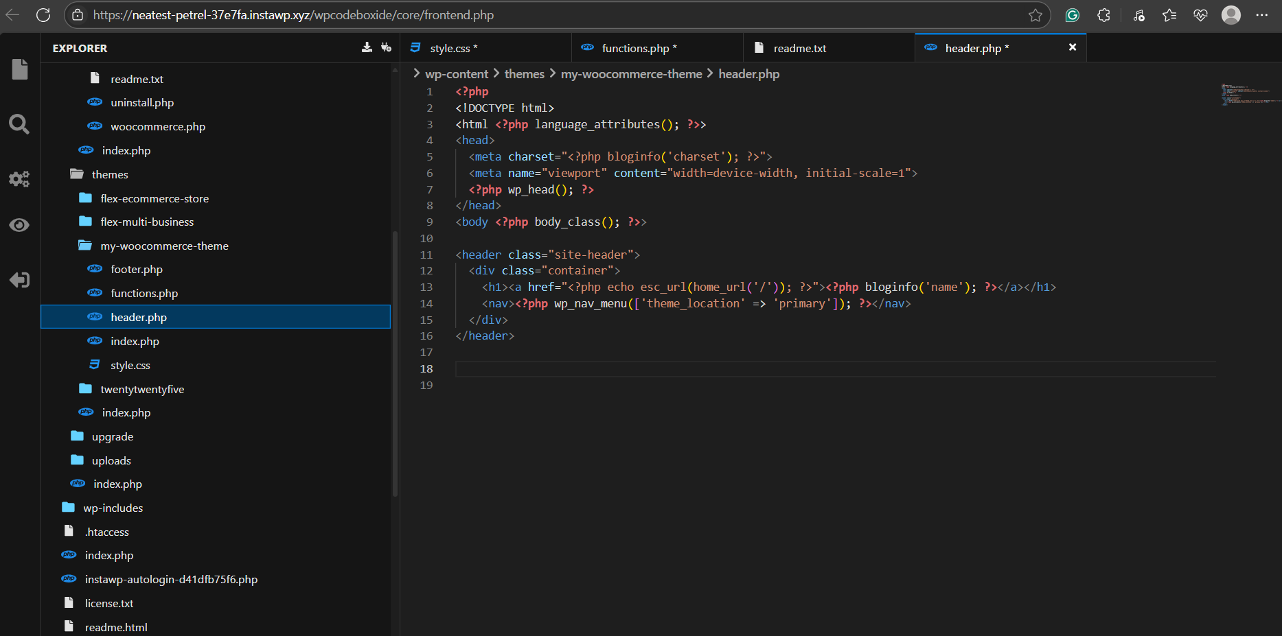 Step 3: Add Basic Theme Structure: screenshot from the guide How to Start With Custom WooCommerce Theme Development in 2026 (screen 2 of 6)