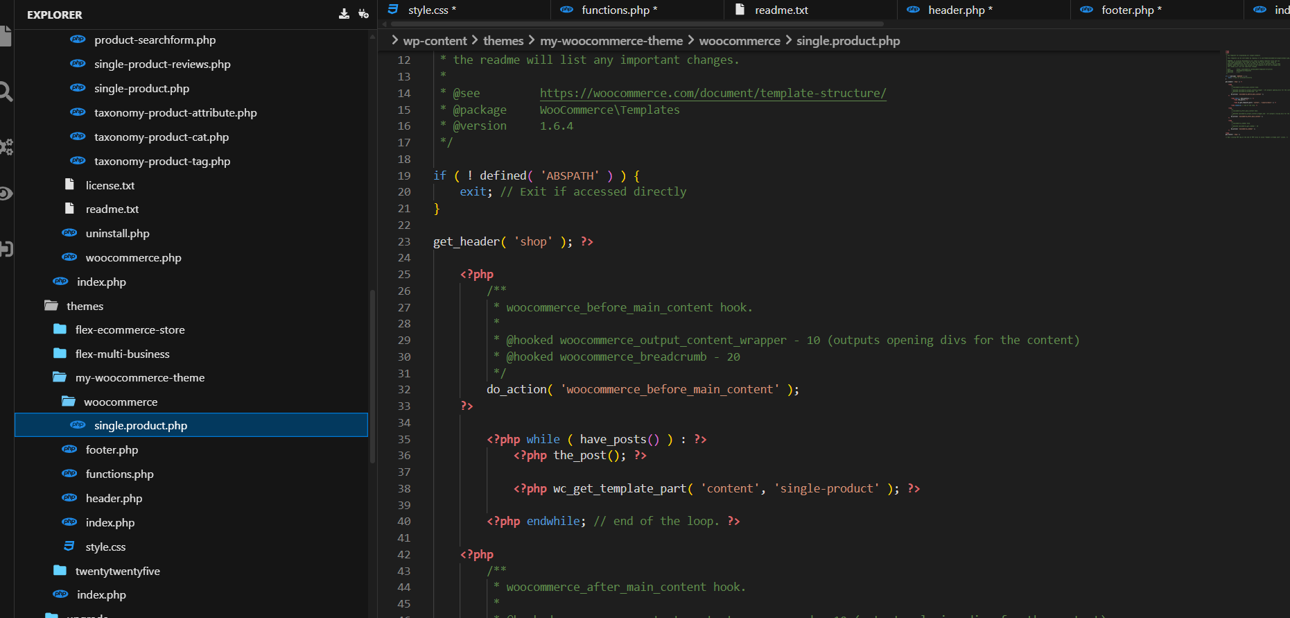 Copy and Modify Templates: screenshot from the guide How to Start With Custom WooCommerce Theme Development in 2026