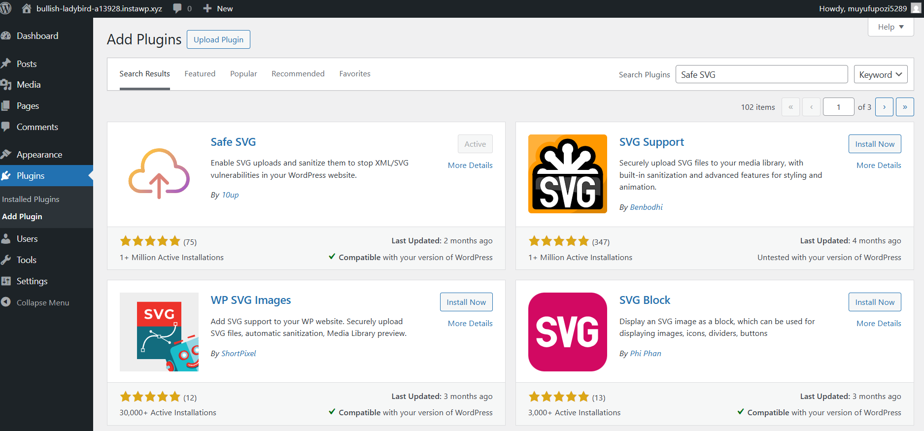 Method 1: Upload SVG to WordPress Using a Plugin, step from the guide How to Upload SVG to WordPress (step 1 of 3)