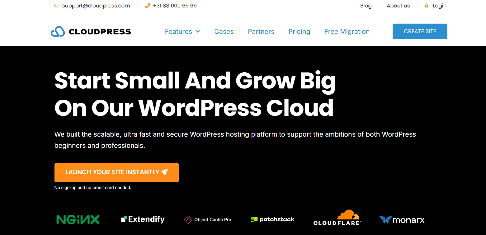 The CloudPress website
