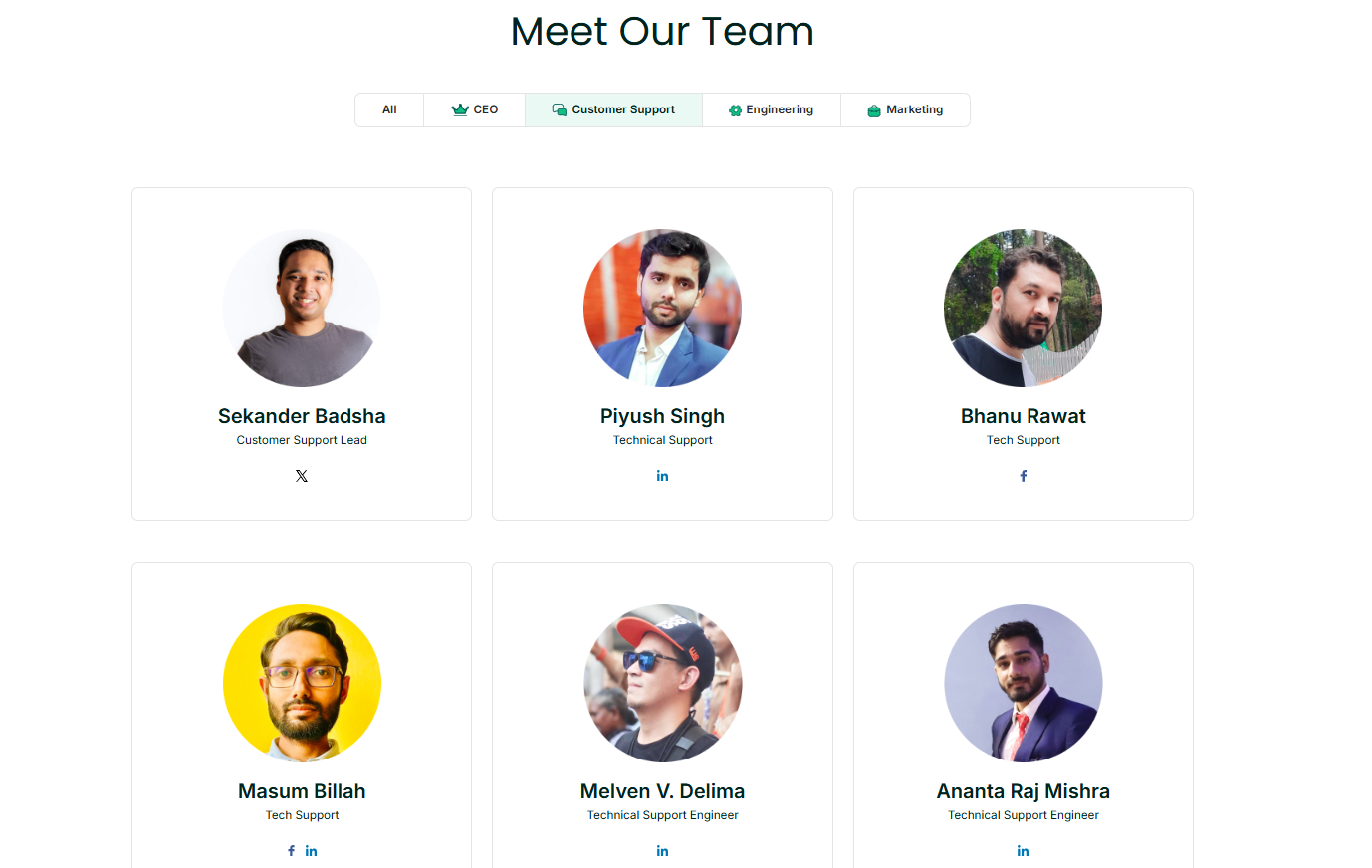Customer support team at InstaWP.