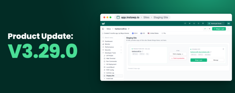 Product Update v3.29.0: Free Staging Environments, Trusted IPs for Shield, and Password-Based SFTP
