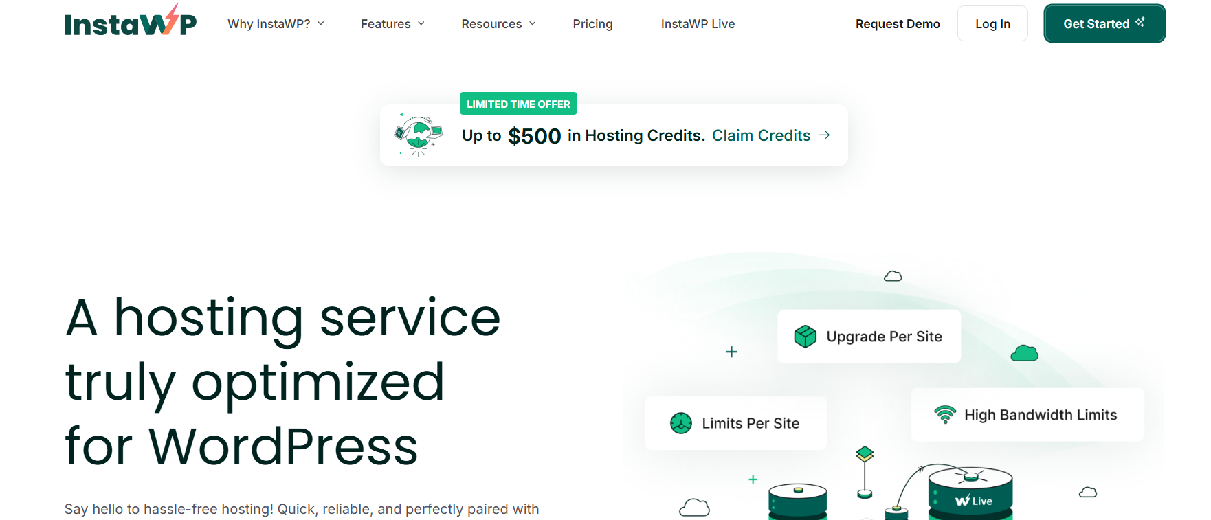 InstaWP hosting- the managed hosting provider for small agencies serving as a GridPane alternative.